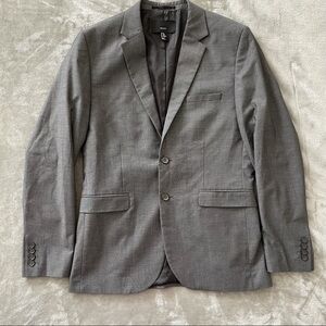 H&M Regular Fit Gray Blazer Men’s Size 40R One-Button Sport Coat Tailored